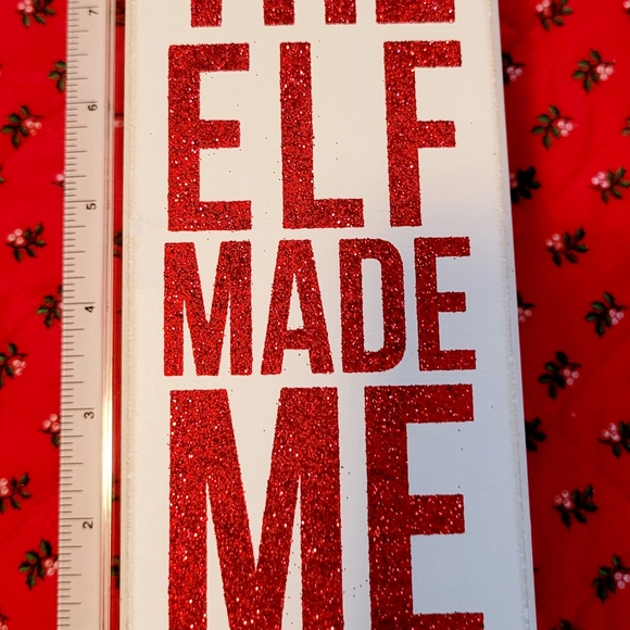 Festive Holiday Sign - Red and White - Picture 3 of 4